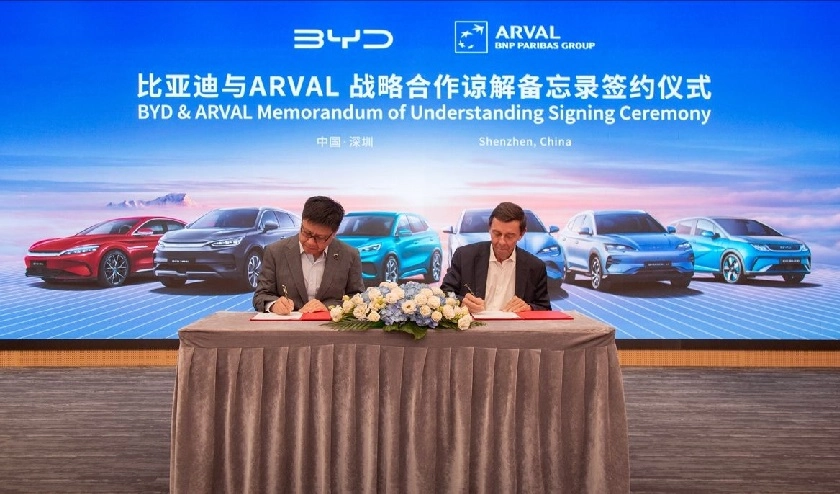 BYD underskriver strategisk samarbejdsmemorandum med Arval